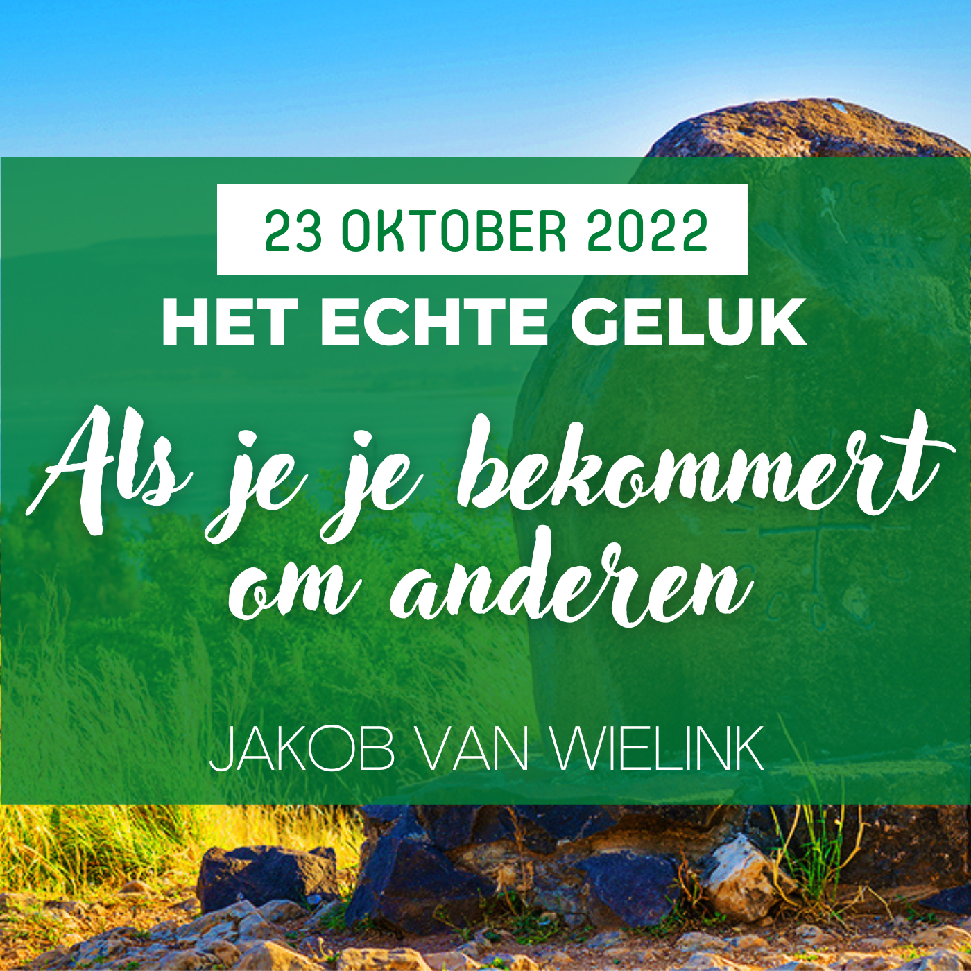 Het echte geluk, als je je bekommert om anderen | 23 oktober 2022